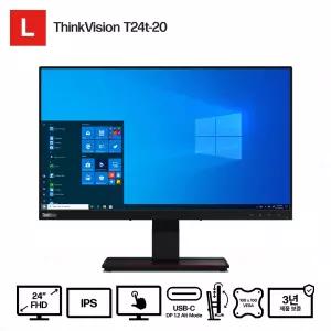 레노버 ThinkVision T24t-20 24형 IPS FHD10포인트 터치 모니터 틸트 피벗 리프트 3년보증(USB,HDMI,DP)