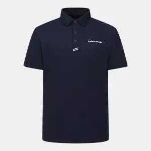 테일러메이드 26SS 남성 배색 포인트 카라 반팔 티셔츠 NAVY TMTP62742-915