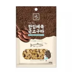 (3개묶음)[브리더랩] 한입에쏙 군고구마&연어 100g