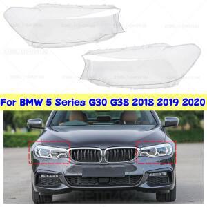 bmw 호환 5 시리즈 G30 2018 헤드라이트 커버 자동차 액세서리용 유리 헤드램프 렌즈 캡 램프쉐이드 쉘
