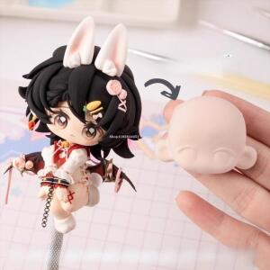 모형용 물 표현 레진2.0 얼굴과 몸 실리콘 몰드 세트 DIY 수제 Q 버전 스톤 초경량 점토 애니메이션 인형