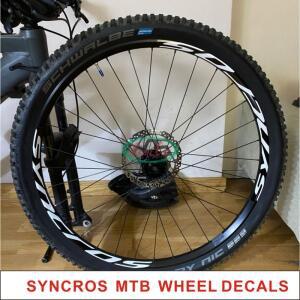 8 사진/세트 2wheelsets 산악 자전거 SYNCROS 휠 세트 스티커 mtb 자전거 림 데칼 휠 장식 스티커 세트