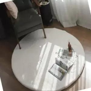 거실카페트 에코퍼러그 원형 업소용현관매트 분위기 물세탁가능 아이보리100X100