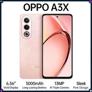OPPO A3X 스마트폰 6.67인치 120Hz 디스플레이 5100mAh 배터리 45W 고속 충전 32MP 카메라 8GB+256GB 안드
