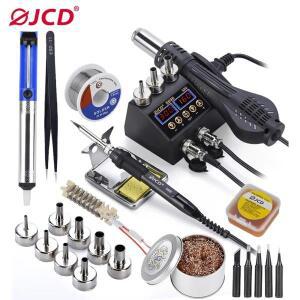 JCD 2 in 1 750W 솔더링 스테이션 LCD 디지털 디스플레이 리워크 용접 스테이션 (휴대폰 BGA SMD IC 수리용