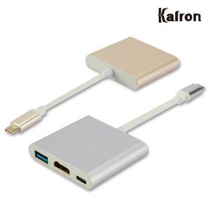 칼론 KC-HG02 3IN1 HDMI USB3.1 Type C 멀티 변환컨버터 노트북 영상 모니터 TV PC 프로젝터 미러링