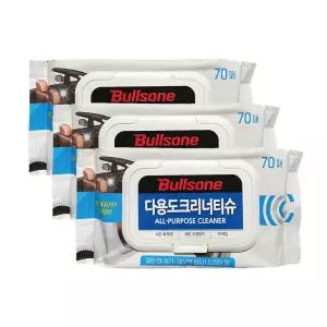 불스원 다용도크리너 티슈 70매입 X 3개