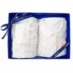 [갤러리아] (압소바출산,태교,저고리세트)꽃토끼뱀부배냇저고리+우주복2종세트(A1A-10119SET)