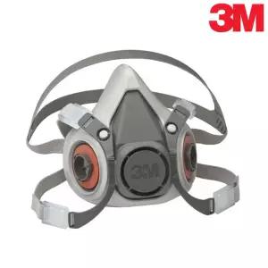 3M 방독마스크 6200 반면형 방독면 분진보호 정화통 결합용