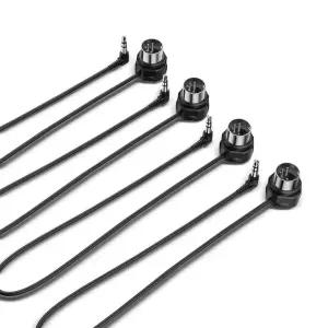 CME TRS MIDI 케이블 4개 팩 - 타입 A 3.5mm 1/8 to 5핀 DIN 1FT / 30CM 로우 프로파일 좁은 공간을 위한