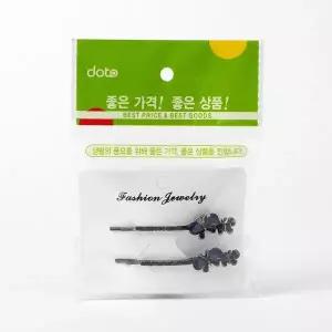 오스 헤어핀 2p세트 큐빅 포인트 일자핀