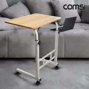 베드트레이 Coms 이동식 간이 테이블 사이드 책상 독서대 Brown