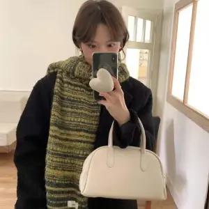모네 울 머플러 스트라이프 커플 목도리 니트 여성 남