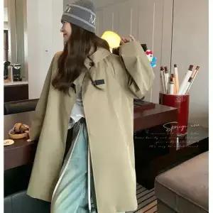 하프 캐주얼 코트 봄가을 후드 케이프 여자야구점퍼 트렌치코트 ible3