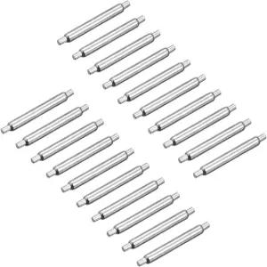 ucell 20pcs 시계 밴드 핀 8mm 스테인리스 스틸 스프링 바 직경으로 스트랩을 케이스 또는 걸쇠에