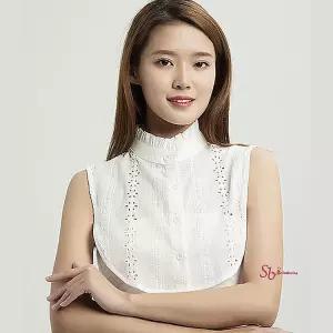 페이크카라 넥케이프 레이스 목카라 넥 탈부착 레이어드 목블라우스 플리츠 차이나 이너셔츠qjd528