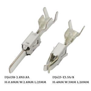50pcs 2.8/3.5mm 황동 주석 도금 전기 자동차 와이어 하네스 커넥터 배선 단자 플러그 DJ623-E3.5AB/DJ615B