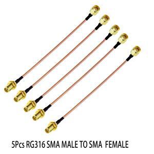 RF 점퍼케이블 동축 점프 케이블 확장 와이파이 3G 4G GSM 안테나용 RG316 SMA 암 커넥터 5개
