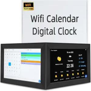 YUYIALARM WiFi 디지털 캘린더 시계 스마트 터치스크린 전자 2026 패밀리 플래너 일정/정리/알림 APP 없음