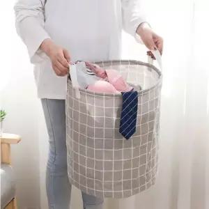 다용도 빨래바구니 재활용 보관함 빨래보관통 빨래통 패브릭바구니 (WEFB9CD)