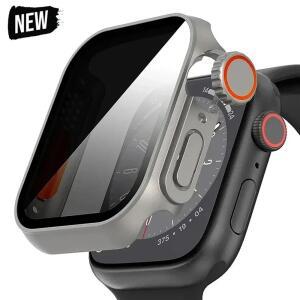 Apple Watch 용 케이스 Series9/8/7/6/5/4 SE 44 40mm 울트라 개인 정보  유리 변경