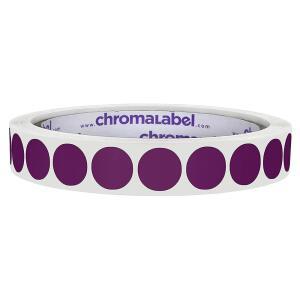 CHROMALABEL 3CM 쓰기 도트 스티커 퍼플 탈착식 원형 1000가지 2인치 라벨에 라벨 쉬움 컬러 코딩 롤당