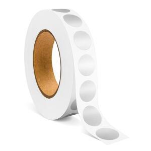 TRTAPE 3CM 2인치 도트 코딩 라운드 원형 스티커 1000개 라벨 실버 컬러