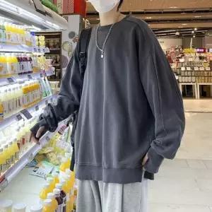 [룽스_65]오버핏 남여공용 맨투맨티셔츠 라운드