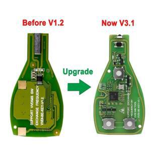 Xhorse VVDI BE Key Pro 메르세데스 벤츠 스마트 키 쉘 3 버튼 로고 없음용 개선