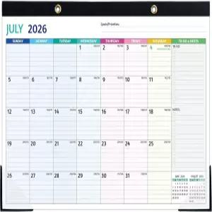 책상 캘린더 2026-2027 - 2026년 7월 2027년 18개 월간 대형 2027 17 x 12 할 일 목록이 있는 책상/벽 패드
