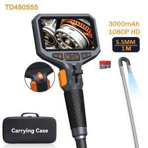 배관내시경카메라 TESLONG TD450S 4 5인치 스크린 아티큘레이팅 360도 IPS 1080P 보어스코프 포함된 내시경 32GB 양방향 카드가 조향 카메라 TF