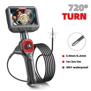 배관내시경카메라 랄캄 360 조이스틱 관절형 내시경 조명 9MM 6LED 방식 검사 프로브 차량용 4가지 IPS 3 카메라