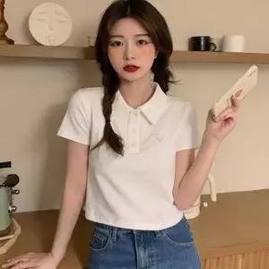 여자빅사이즈반팔티 카라 반팔티 크롭 하트 4 여자 여자박스티