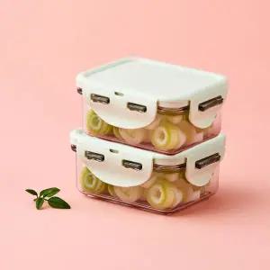 락앤락 반찬통 1+1 비스프리 퓨어 에코젠 밀폐용기 직사각 1. 퓨어 직사각 180ML2개(LBF805) MNA