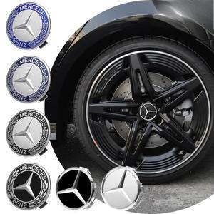 호환상품 4개/세트 75mm 메르세데스 벤츠 호환 AMG W203 W211 자동차 휠 센터 허브 캡 엠블럼 타이어 림 커