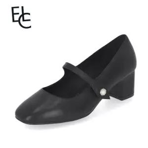 [엘칸토]여성 양가죽 쿠셩 진주장식 메리제인 펌프스 5cm LCWD76U413X19_SC