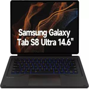 삼성 갤럭시 탭 S8 울트라 키보드용 덱스너 케이스 14.6인치 마그네틱 탈착식 책 커버 스타일 멀티터치
