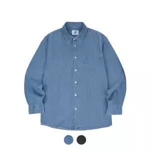 [팔랩] 남여공용 오버핏 원포켓 데님 셔츠_PL25F9SH059