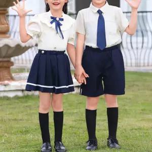크림네이비 반팔 하복세트 교복 유치원 어린이 합창.