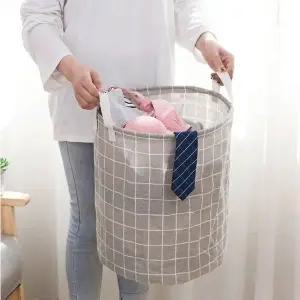 다용도 빨래바구니 재활용 보관함 빨래보관통 빨래통 패브릭바구니 (WEFB9CD)