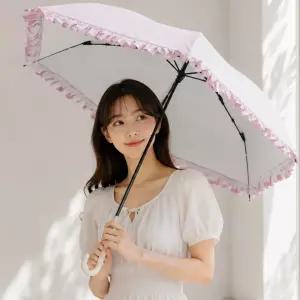 에스타 BTS 미니 무지 프릴 폴딩 3단 우양산 2G3P616