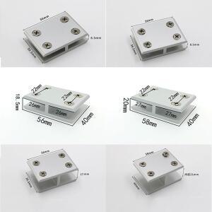 알루미늄 유리 클램프 180도 선반 지원 브래킷 클립 DIY 하드웨어 2 ~ 20mm 두께 보드 아크릴