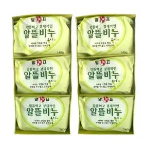 말표 알뜰비누 오이 140g X 3개입 X 2개 비누 오이 빨래비누 (WB6A22B)