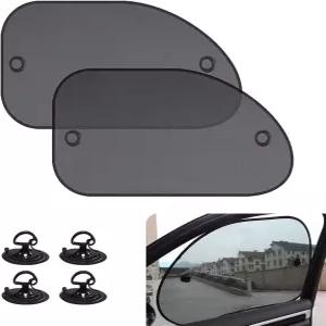 테스나오 2 PCS 카 사이드 윈도우 선쉐이드 흡입 컵 포함 26 x 15 차량 커버 트럭 SUV 유니버설 자동차 열