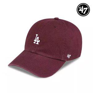 47브랜드 LA 다저스 스몰 로고 MLB 엠엘비 볼캡 야구 모자 다크 마룬 B-BSRNR12GWS-KM