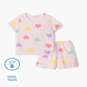 유니프랜드 하트팝 쿨레이온 5부내의 아동 아기 유아실내복 봄 여름 간절기 상하세트