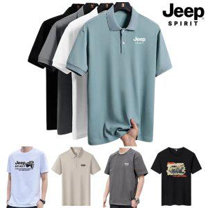 2장세트 원플러스원 지프 JEEP SPIRIT 남녀공용 캐주얼 여름 반팔티 5 종 택 1 반팔 티