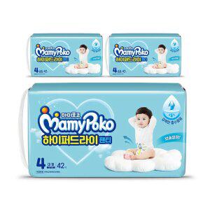 마미포코 하이퍼드라이팬티 남아용, 대형, 42매, 3팩, 1개