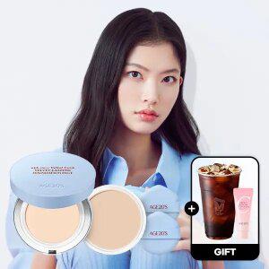 [쿠폰40%+메가커피+톤업베이스6ml]에이지투웨니스 벨벳 래스팅 파운데이션 팩트(본품+