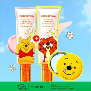 이니스프리 비타C 잡티 톤업 선스크린 SPF50+ PA++++ 50mL 2개 세트 곰돌이 푸 에디션